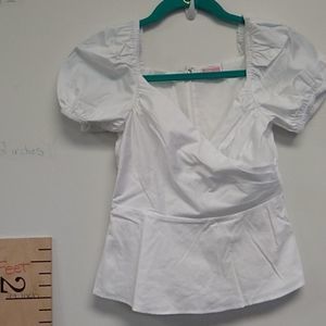 Nwot Kate Spade White short sleeve Blouse
